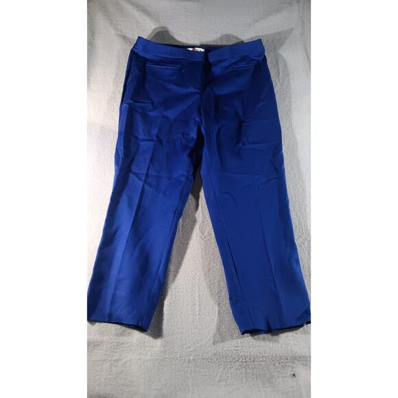 Chico’s Blue Cropped Dress Pants Women’s Size 1.5 M Career Office Ankle Trousers - Picture 1 of 5